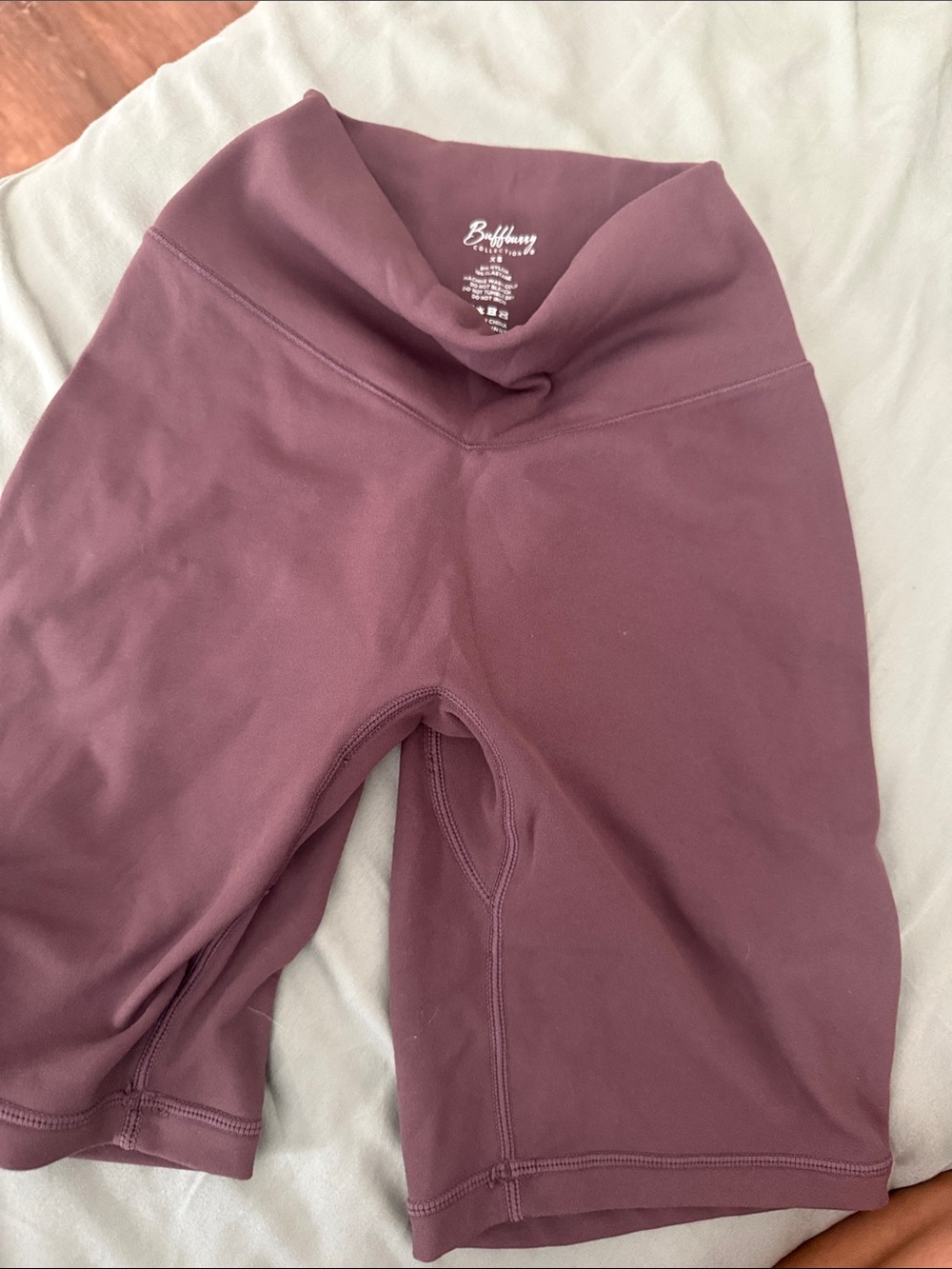 BuffBunny High-Rise Plum Bike Shorts